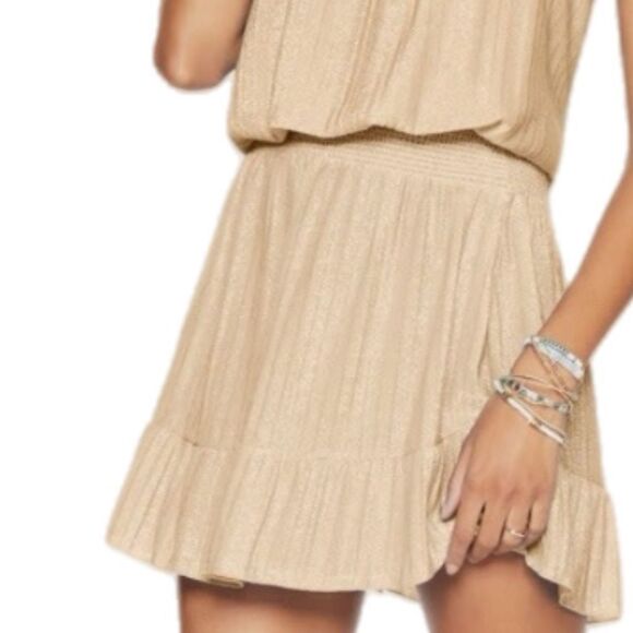 NWT Ramy Brook women's Knit Marina Strapless Sparkle Dress in neutral color. Siz - Picture 5 of 14